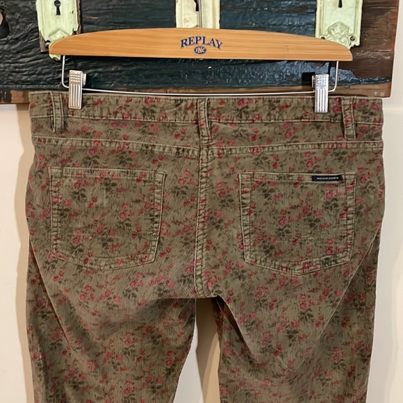 Maison Scotch Floral Print Corduroy Pants Size 31 - Picture 9 of 16